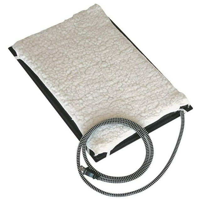 Farm Innovators HM-60S Small Plastic Heated Pet Mat with Fleece Cover, 60 Watt