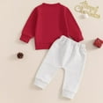 thumbnail image 4 of XIYNBAOK Baby First Christmas Outfit Girl Boys Matching Christmas Outfits Newborn Winter Clothes Girl Outfit for Girls 10-12 Outfits for 1 Year Old, Red 2-3 Years, 4 of 8