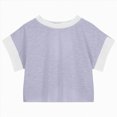thumbnail image 5 of kpoplk Girl's Graphic Shirt Short Sleeve Loose Cute Summer T Shirt Trendy Aesthetic Baggy Tops(Purple,7-8 Y), 5 of 7