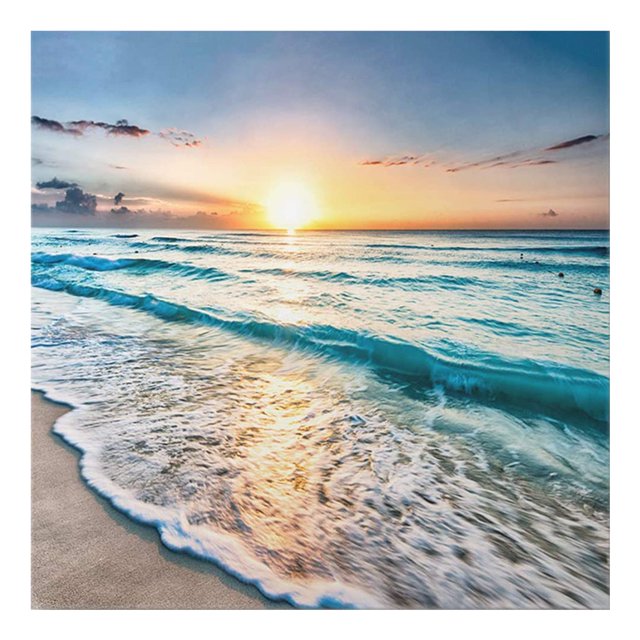 Pintura de diamante 5D DIY Taladro cuadrado completo Kit de playa Arte Decoración del hogar Artesanía FLhrweasw Nuevo