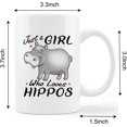 thumbnail image 5 of Just A Girl Who Loves Hippos Ceramic Mug-11oz Coffee Milk Tea Mug Cup, Wild Animal Cute Cartoon Hippo Mug Cup,Hippo Lovers Gifts,Teens Girls Gifts, 5 of 5