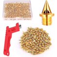 thumbnail image 1 of 120 Uds. Pista de acero inoxidable de 1/4 pulgadas y picos de campo traviesa para Golf, 1 of 5