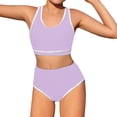 thumbnail image 4 of Mercatoo Bikini Swimsuit for Girls Tween Bathing Suits Summer 2 Piece Athletic Trendy Beach Swimsuits Solid Workout Sporty Swimwear, 4 of 4