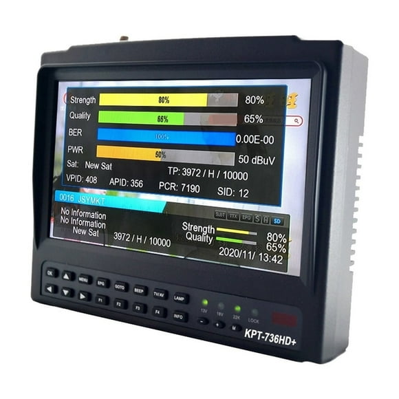 Kpt-736h Plus Kpt 736+ Sat Finder Hd Test Cctv Camera DVB-S2 MP4 HEVC(H.265) AVS/AVS+ With HD & AHD & AV Input Functio ,Portable Carrying