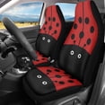 thumbnail image 2 of Uorisanigo Cute Ladybug Car Seat Covers for Women Waterproof Front Seat Covers Elastic Fabrics Anti-Slip Back Fabric Easy to Install Suitable for Cars, SUV and Trucks, 2 of 7