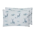 thumbnail image 5 of Sleepdown 100% Cotton Flannel Sheets Cal King Size Bed Sheets Set with Deep Pockets, Brushed Flannel with Elastic Fitted Sheet Set, Soft & Cozy Sheets - 4 Piece Bedding and Pillowcase set, Stag, 5 of 8