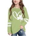 thumbnail image 2 of HAiming Kids St Patricks Day Long Sleeve Shirt for Boys Girls Cute Graphic Casual Tee Pullover Tops, 2 of 5