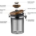 thumbnail image 4 of 22OZ Coffee Canister Coffee Bean Storage Airtight Containers Stainless Steel Kitchen Food Storage Container with Date Tracker and Scoop for Ground coffee, Beans, Tea, Sugar, Flour, Cereal, 4 of 6