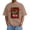 Khaki, variant on TrendOFT Mens Graphic Tees Vintage Washed Fabric Graphic Print Short Sleeve Crew Neck Loose Retro Casual Daily Wear Men's T-Shirts Black L