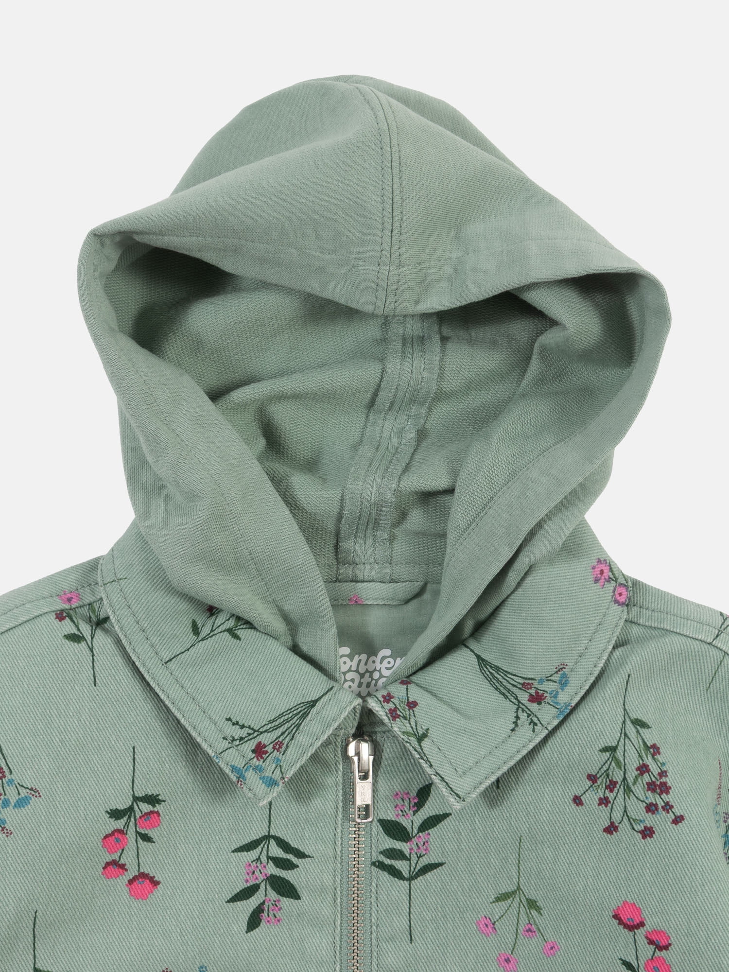 Wonder Nation Girls Floral Print Bubble Jacket, Sizes 4-18 & Plus