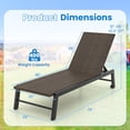 thumbnail image 3 of Gymax Patio PE Rattan Chaise Lounge Outdoor Recliner w/ 5-Level Backrest Backyard Poolside, 3 of 8