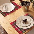 thumbnail image 3 of Tartan, Plaid Placemats for Kitchen Dining Table Set of 4 Traditional Red,Black,Green Scottish Christmas,New Year Decor Linen Washable Heat Resistant Place Mats, 3 of 3