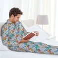 thumbnail image 6 of KLL cartoon Elephant Sleepwear Mens Flannel Pajamas,Long Cotton Pj Set-X-Large, 6 of 7