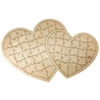 Individuation Wedding Supplies Wooden Double Heart-Shaped Guest Book Puzzle
