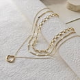 thumbnail image 5 of CROPD Gold Layered Necklaces for Women 14k Gold Plated Dainty Stackable Choker Necklaces for Women Trendy Layering Circle Paperclip Chain Cute Pendant Necklace Set Gold Jewelry for Women, 5 of 7