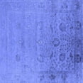 thumbnail image 1 of Ahgly Company Machine Washable Indoor Square Oriental Blue Industrial Area Rugs, 3' Square, 1 of 4