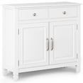 thumbnail image 1 of Connaught Armoire de Rangement d'Entrée Traditionnelle en Bois Massif de 40 Pouces de Large, Blanc, 1 of 7