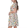 thumbnail image 2 of Balery Cooking Utensils Vestidos sueltos de manga corta para mujer, vestidos de verano 2025, vestidos casuales de corte A con vuelo., 2 of 6