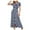 Blue summer dresses for women, variant on Wycnly Summer Dresses for Women Casual Irregular Ruffle Hem Swing Beach Tie Dresses Short Sleeve V-Neck Striped Print Maxi 2025 Dress Red m