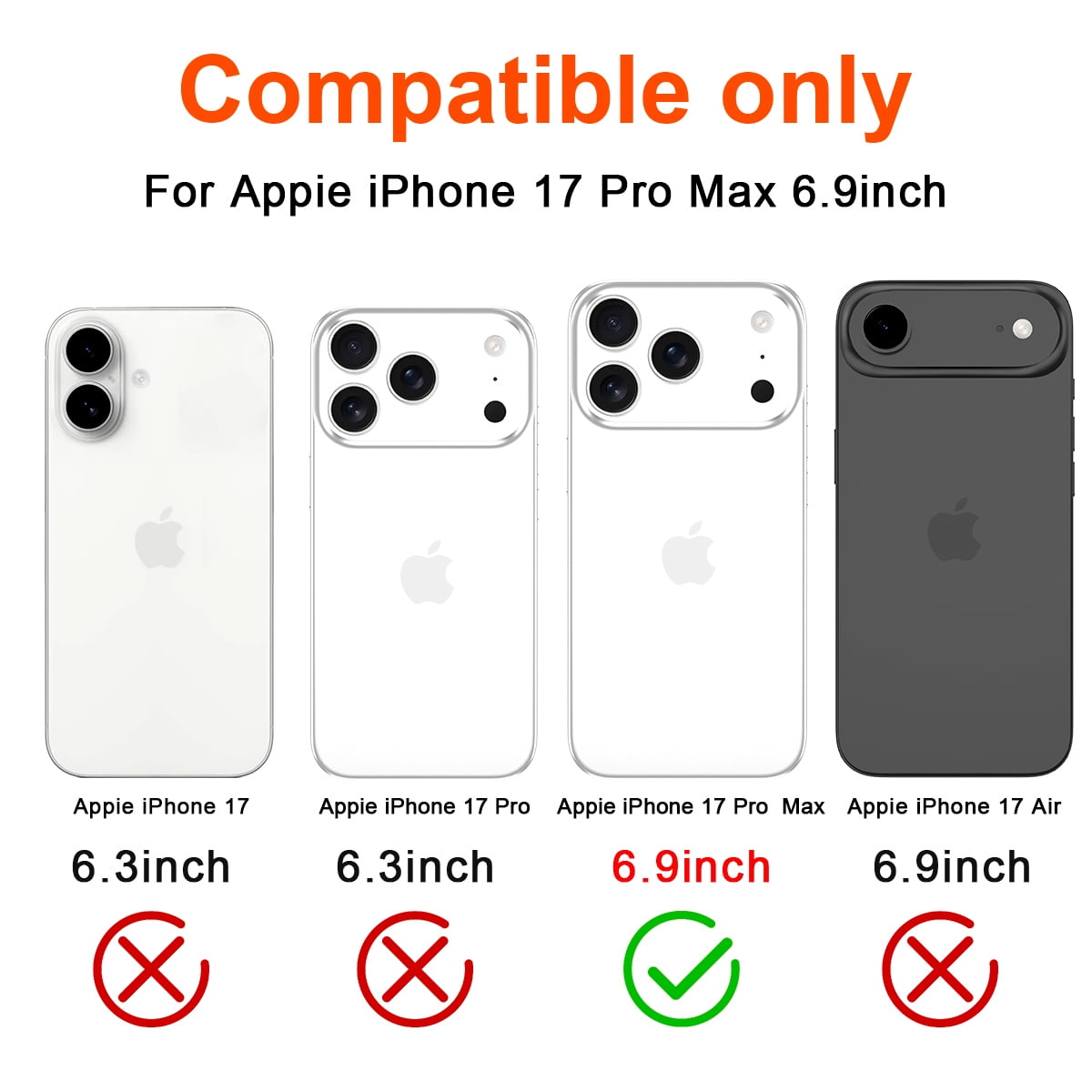 Casetego for iPhone 17 Pro Max Waterproof Case,Compatible with Mag-safe,with Built-in Screen Protector Full-Body Snowproof,Dustproof and Shockproof Protective Magnetic Phone Case,Black