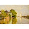 thumbnail image 2 of Monet, Claude 18x13 Black Ornate Wood Framed with Double Matting Museum Art Print Titled - Houses on the Achterzaan, 2 of 4