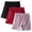 Wine, variant on Cameland 3PC Plus Size Pajama Shorts for Women Elastic Waist Comfy Lounge Shorts Soft Sleepwear Summer Shorts