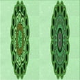 thumbnail image 1 of Ahgly Company Tapis d'Intérieur Lavables à la Machine, Carrés, Transitionnels, Verts, Tapis de Zone, 4 Pieds Carré, 1 of 7