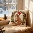 thumbnail image 4 of 17.7x17.7 in Christmas Throw Pillow, Merry Christmas Pillow Covers, Decorative Pillow Cases with Soft Fabric and Hidden Zipper for Sofa Couch Home Decor Holiday Seasonal Decorations, Lazyguy, 4 of 6
