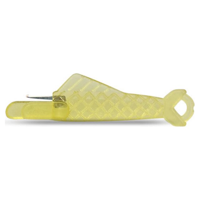 Needle Threader Sewing Stitch Hook Quilting Threading Tools Fish Shape Plastic Elderly Leathercraft Pin Thread Insertion Yellow 1PC