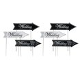 thumbnail image 3 of OULII 2Sets Wedding Road Sign Decorative Yard Signs with Arrow Design and Ribbon for Wedding Party, 3 of 8