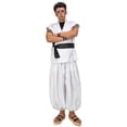 thumbnail image 4 of FeiKong Disfraz de cosplay de Ryomen Sukuna para hombre, talla estadounidense, traje de kung fu blanco con pegatinas de tatuajes para disfraces de Comic Con de Halloween, 4 of 5