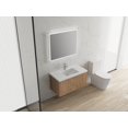 thumbnail image 6 of Miniyam 36'' Bathroom Vanity Sink Combo, Wall Mounted Cabinet Set w/White Resin Basin Sink Top for Small Space, Oak, 6 of 7