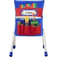thumbnail image 2 of Namzi Chair Back Pocket School Seat Chair Storage Pocket Organizer with Label Slot Multiple Pockets for School Home Classroom Preschool Daycare (Red+Blue), 2 of 5