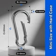 thumbnail image 2 of 8 PCS Heavy Duty Stainless Steel Carabiner Clips - Ring Keychain Spring Clips, Multi - Purpose for Gym Pet Leashes Camping Car & Farm, 2 of 7