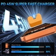 thumbnail image 2 of Cargador Auorld 45W USB-C de carga rápida con cable de 3 m para iPhone y Android, 2 of 6