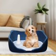 thumbnail image 2 of tredstone Dog Potty Tray with Removable Post Size 40x36x14cm Dog Training Toilet Blue, 2 of 9