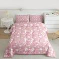 thumbnail image 2 of Feelyou Fashion Pink Bowknot Twin Comforter Sets, Girly Kawaii Cartoon Bedding Set, 2pcs, 2 of 8