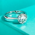 thumbnail image 3 of AnuClub Moissanite Engagement Rings 2/3CT D Color VVS1 925 Sterling Silver Moissanite Invisible Setting Wedding Promise Ring for Women with Certificate, 3 of 7