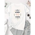 thumbnail image 2 of Camiseta Para Mujer Ropa De VeranoWomen's Black Casual Short Sleeve T-Shirt with Festive Holiday Graphic Print - Comfortable Summer Top Featuring "Porque Lo Digo Yo Punto" Design in White Lettering,, 2 of 6