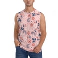 thumbnail image 3 of Uemuo Tropical Plants Pattern Men's Sleeveless T-Shirt,Muscle Athletic Tank Top, Moisture-wicking Quick-dry Breathable Classic Tee Top for Gym Run Outdoor Sports-Small, 3 of 8