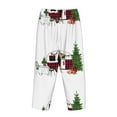 thumbnail image 5 of Xecao Vintage Buffalo Plaid Christmas Camper Women's Straight Lounge Pajama Pants: The Epitome of Relaxed Sleepwear, 5 of 9