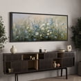 thumbnail image 3 of Large Framed Canvas Print Modern Dark Floral BouquetWall Art Decorative Ready to Hang Painting for Living room Bedroom 60x30 inches Black Frame, 3 of 9