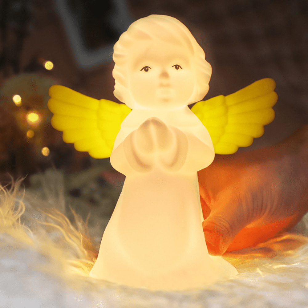 Soft Silicone Guardian Angel Lamp For Children'S Bedroom Nursery