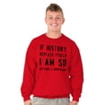 thumbnail image 5 of History Repeats Itself Dinosaur Pet Unisex Plus Size Sweatshirt Brisco Brands 2X, 5 of 6