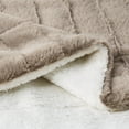 thumbnail image 6 of Faux Fur Jacquard Throw Blanket-Luxurious, Soft, Hypoallergenic Faux Rabbit Fur Blanket with Sherpa Back - 60”x 70” By Somerset Home (Coffee), 6 of 7