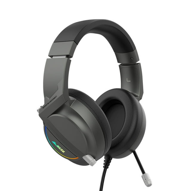 Matsuzay AX365, auriculares para juegos por cable, ajustables para el hogar, sonido envolvente 7,1, auriculares estéreo giratorios con Juegos de teclado y mouse para computadora