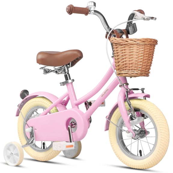 Glerc Little Molly 12 inch Kids Girls Bike for1 2-4 Years Old Child and Toddler,gifts,Pink