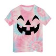 thumbnail image 4 of Qopobobo Girl Halloween T-Shirt Halloween Shirt Toddler T-Shirt Boys Girls Ghost Graphic Tee Kids Spooky Season Tops 4T 5T(Light Pink, 4-5 Years), 4 of 5