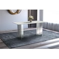 thumbnail image 2 of LeisureMod Modern 55” Rectangular Dining Table for 4 to 8 People with Sintered Stone/Glass Top and Acrylic Base Kova Series in White, 2 of 10