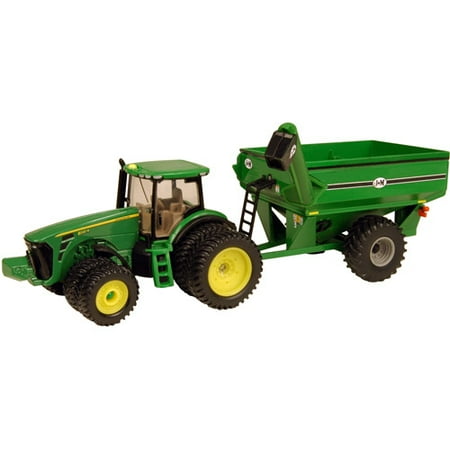 John Deere 1/64 Scale 8320R Tractor with J&M Grain Cart